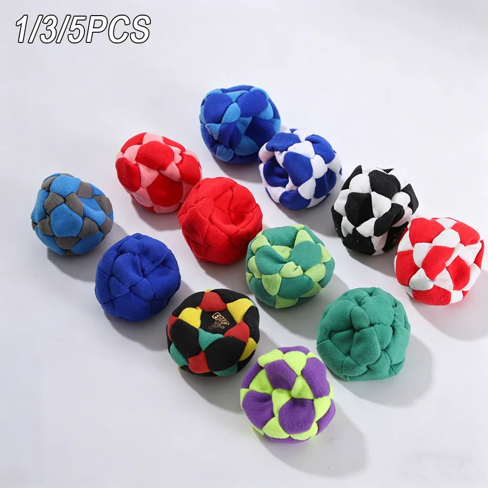 Sack Supply Hand-Made Knitted Footbag Sacks, Hacky Sack Assorted Foot Bag Crochet Hackys Ball for Adults, Juggling Balls for Beginners