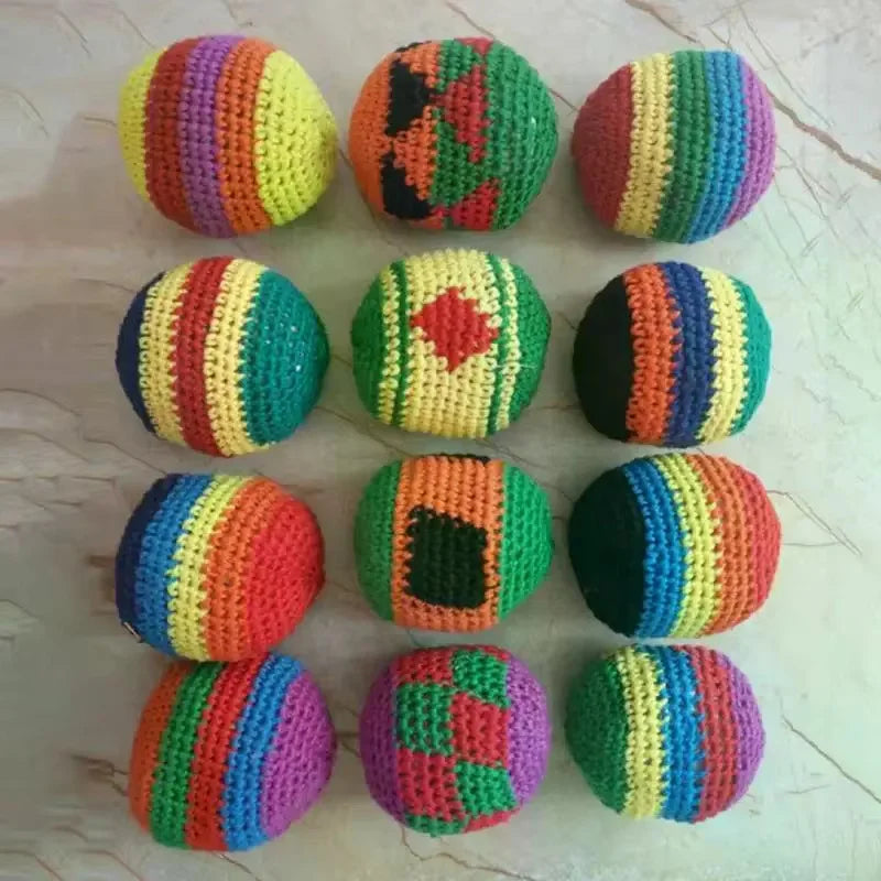 Sack Supply Handmade Outdoor Soft Handmade Football Bag Juggling Balls Are Durable And Suitable For Children's Collective Play Activities.