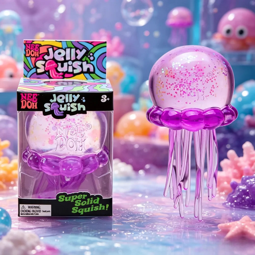 Squishies Nee Doh New Jellyfish  Squish Toy Fidget Toy Water Sensory Soft Jelly Squeeze Stress Relief Fidget Toy