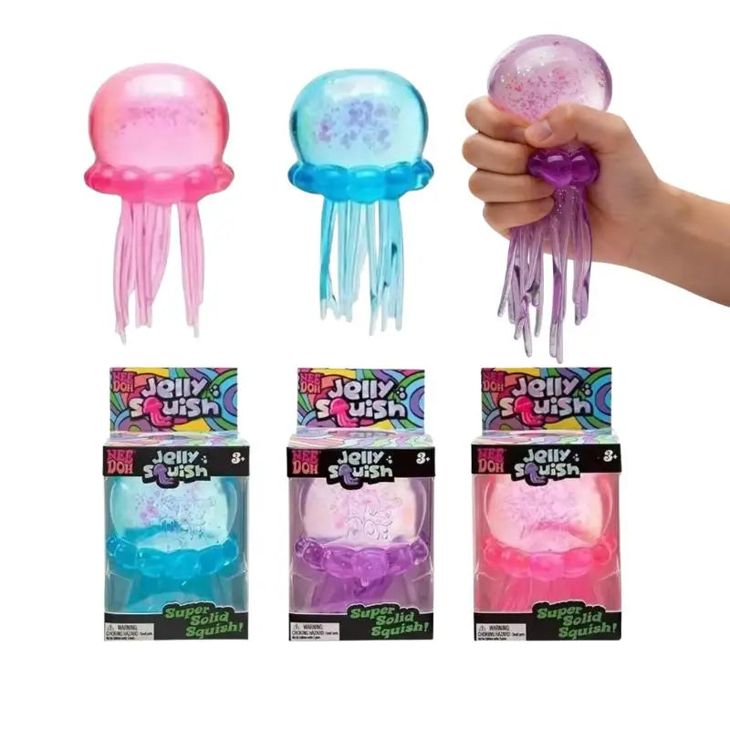 Squishies Nee Doh New Jellyfish  Squish Toy Fidget Toy Water Sensory Soft Jelly Squeeze Stress Relief Fidget Toy