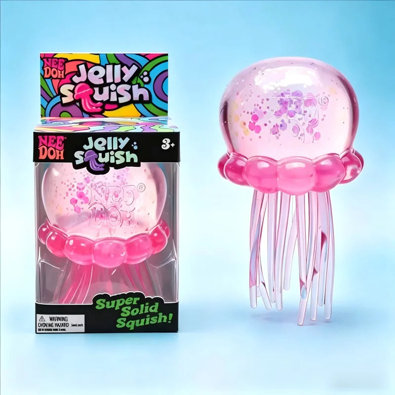 Squishies Nee Doh New Jellyfish  Squish Toy Fidget Toy Water Sensory Soft Jelly Squeeze Stress Relief Fidget Toy