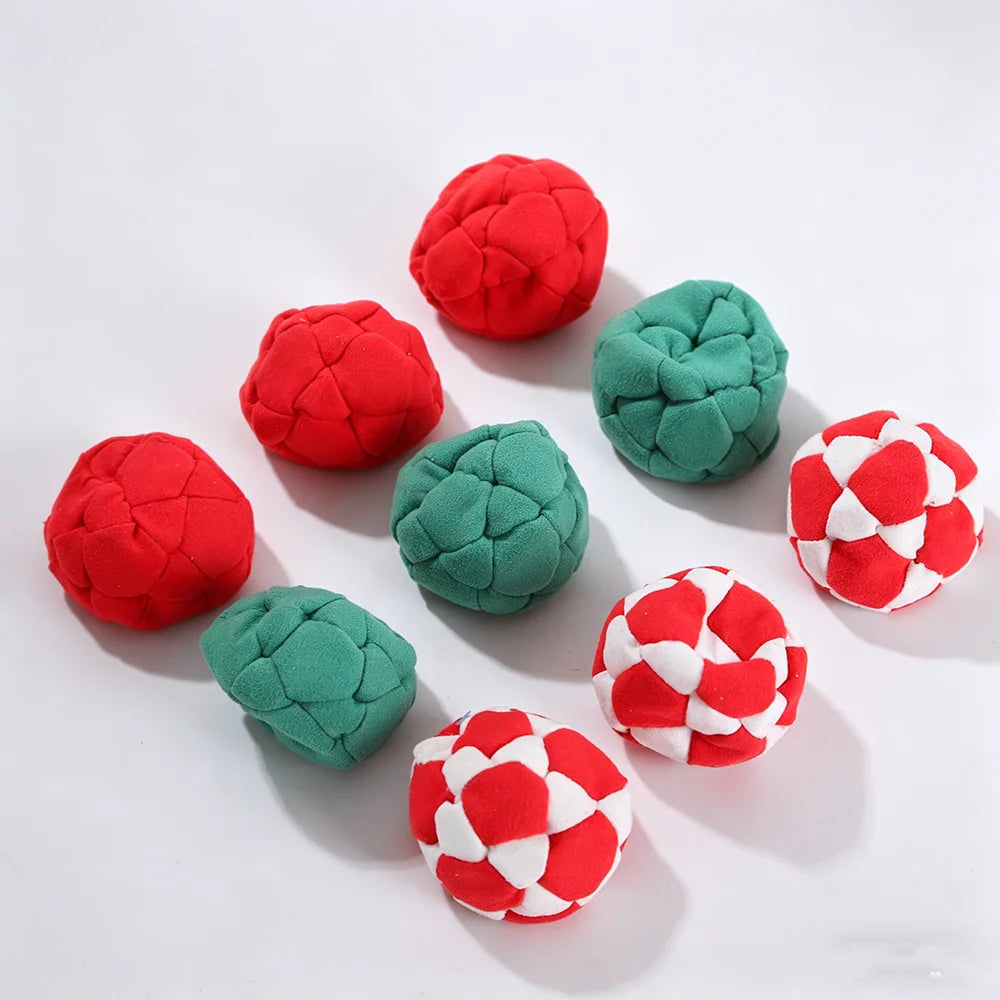 Sack Supply Hand-Made Knitted Footbag Sacks, Hacky Sack Assorted Foot Bag Crochet Hackys Ball for Adults, Juggling Balls for Beginners
