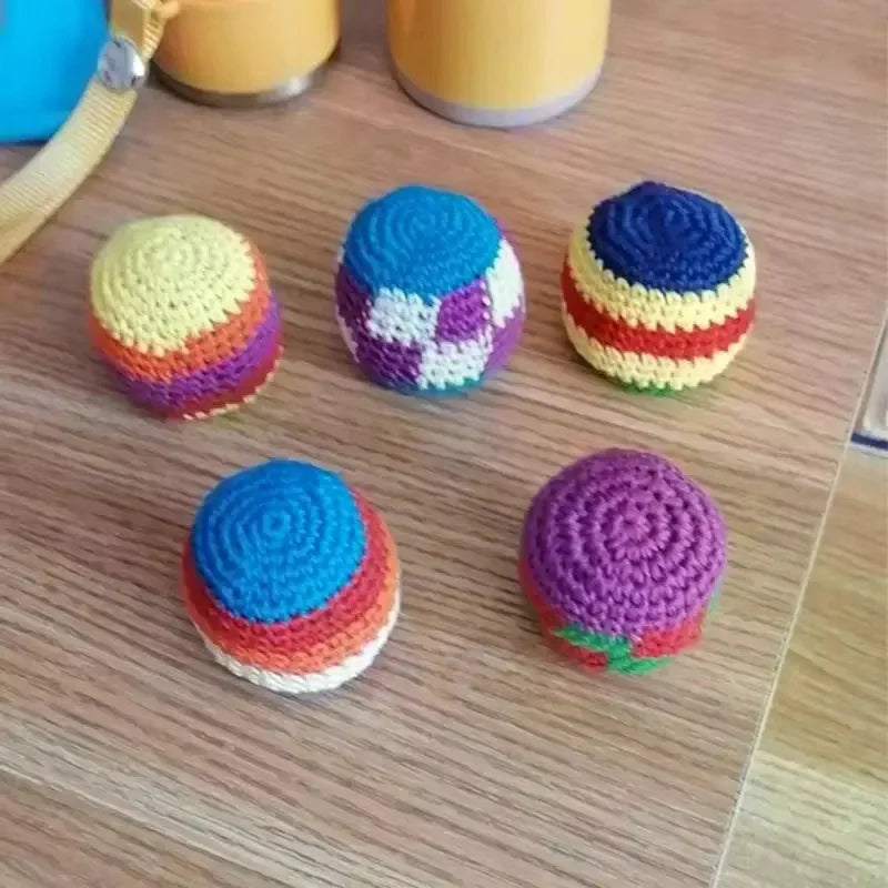 Sack Supply Handmade Outdoor Soft Handmade Football Bag Juggling Balls Are Durable And Suitable For Children's Collective Play Activities.