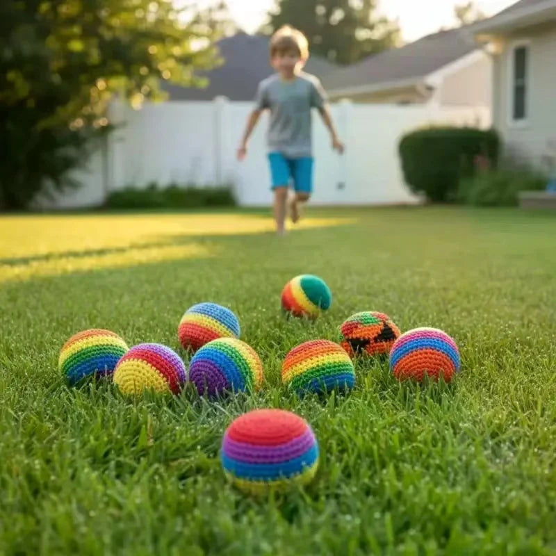 Sack Supply Handmade Outdoor Soft Handmade Football Bag Juggling Balls Are Durable And Suitable For Children's Collective Play Activities.