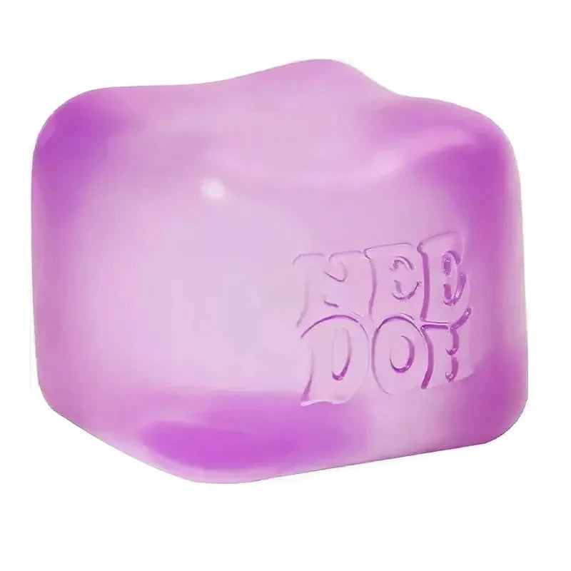 Nee Doh Nice Cube Super Solid Squish! - Blue Purple Pink