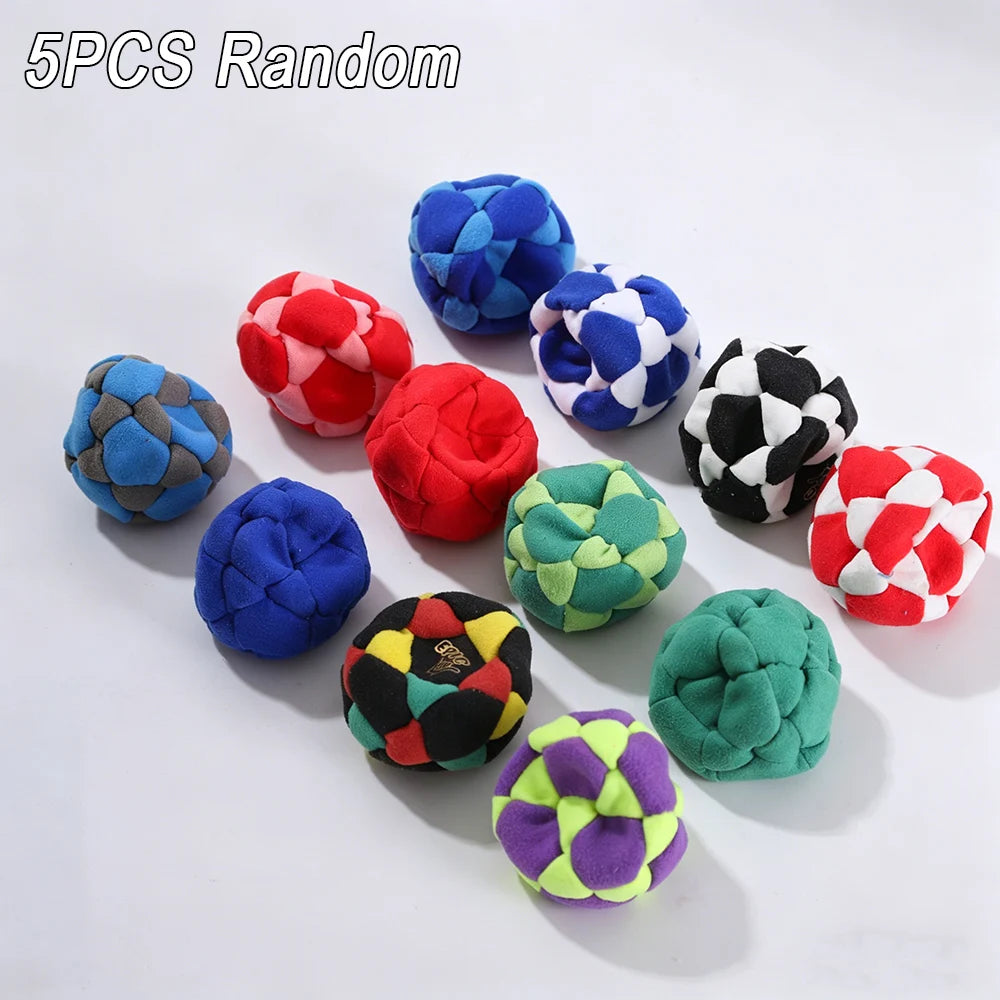 Sack Supply Hand-Made Knitted Footbag Sacks, Hacky Sack Assorted Foot Bag Crochet Hackys Ball for Adults, Juggling Balls for Beginners