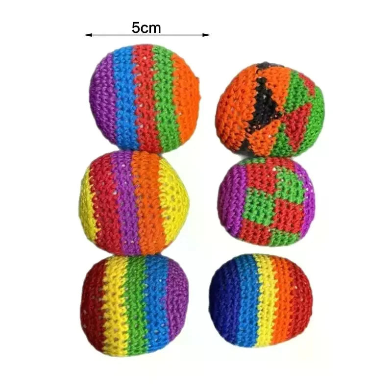 Sack Supply Handmade Outdoor Soft Handmade Football Bag Juggling Balls Are Durable And Suitable For Children's Collective Play Activities.
